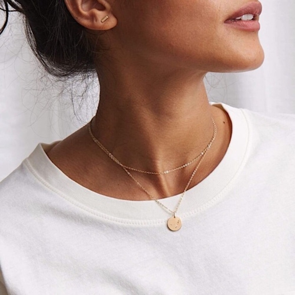 Zodiac Constellation Star Birth Charm Necklace - Picture 13 of 15